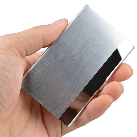 Sleek Metal Business Card Holder with Mirror Finish and RFID 